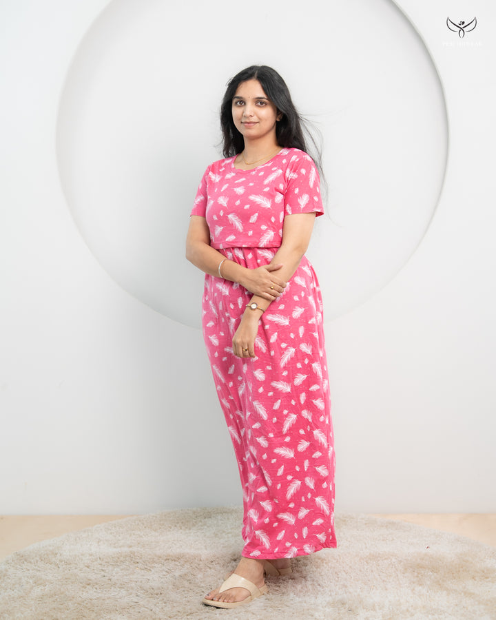 Akhila2  SoftCotton Full Length Maternity Loungewear