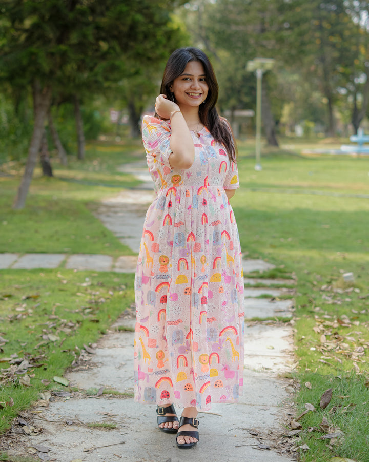 Serena Maternity Dress with center Zip(PREORDER-JUNE20)