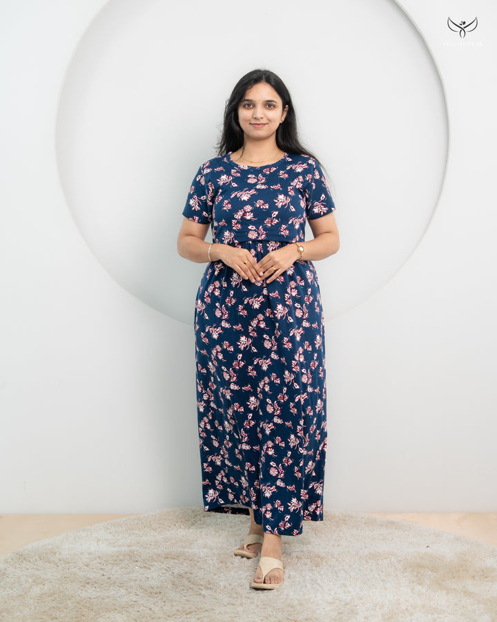 Thulasi  SoftCotton Full Length Maternity Loungewear