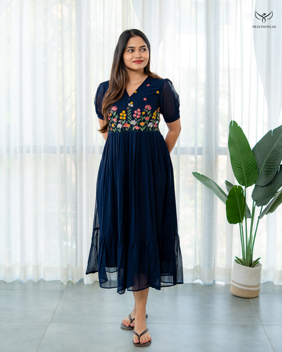 Nistara Maternity Dress with center Zip