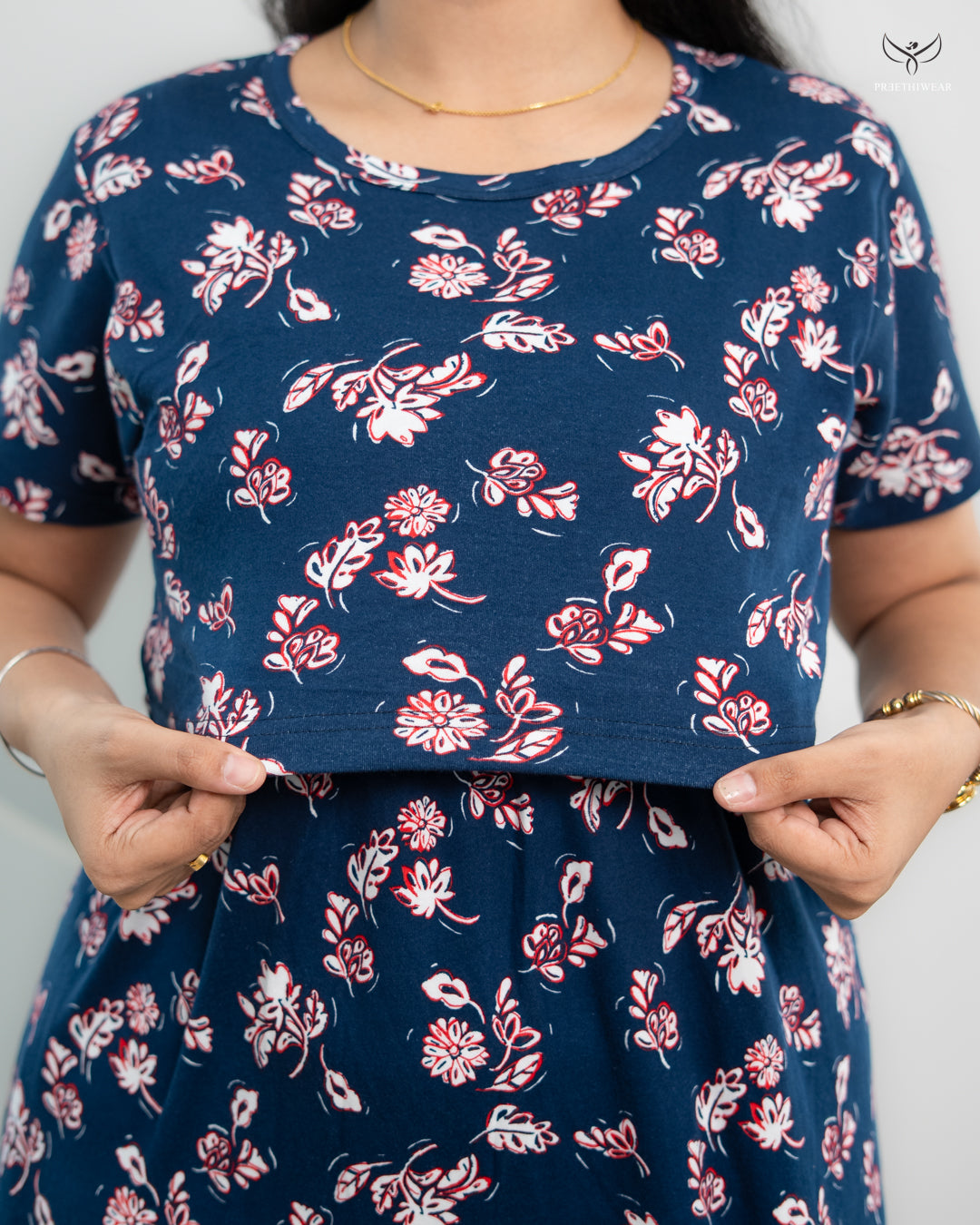 Thulasi  SoftCotton Full Length Maternity Loungewear