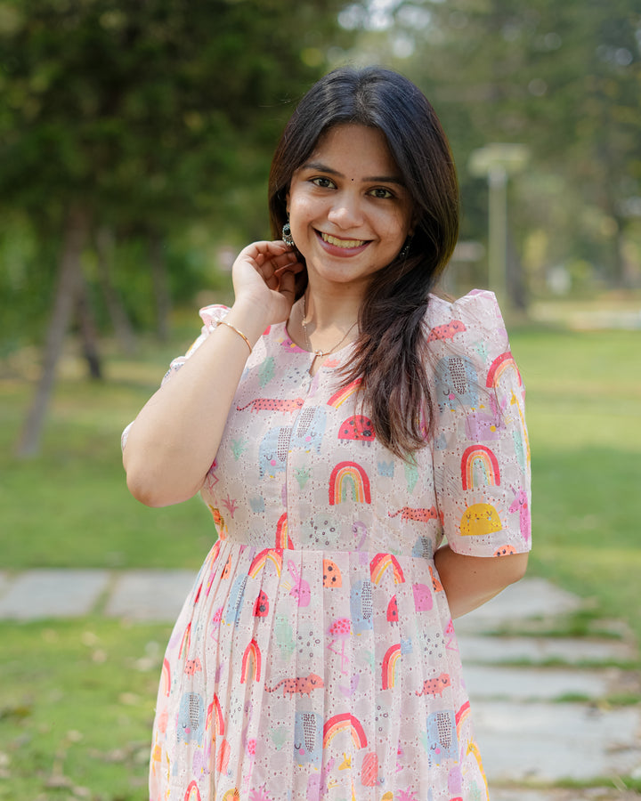 Serena Maternity Dress with center Zip(PREORDER-JUNE20)
