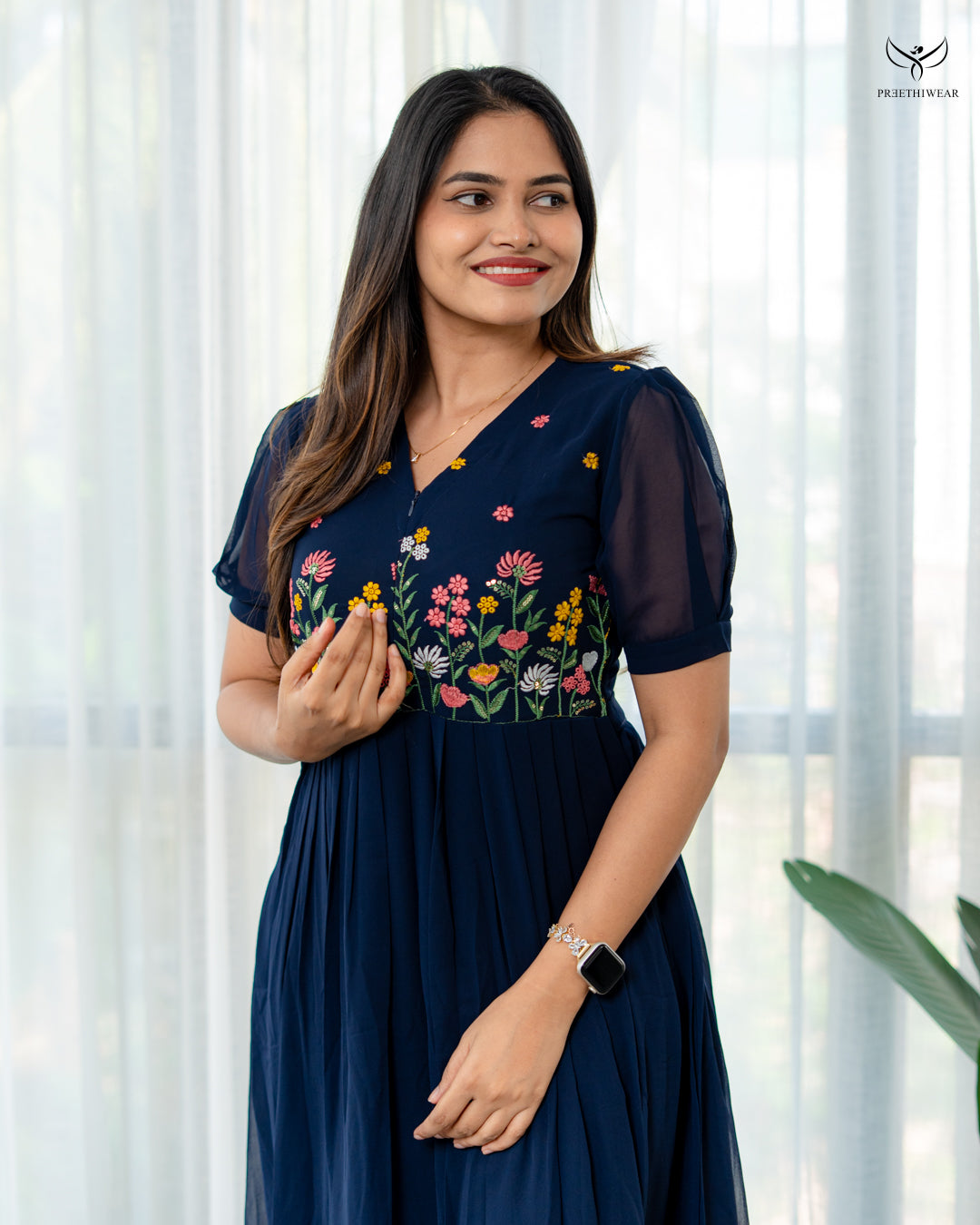 Nistara Maternity Dress with center Zip