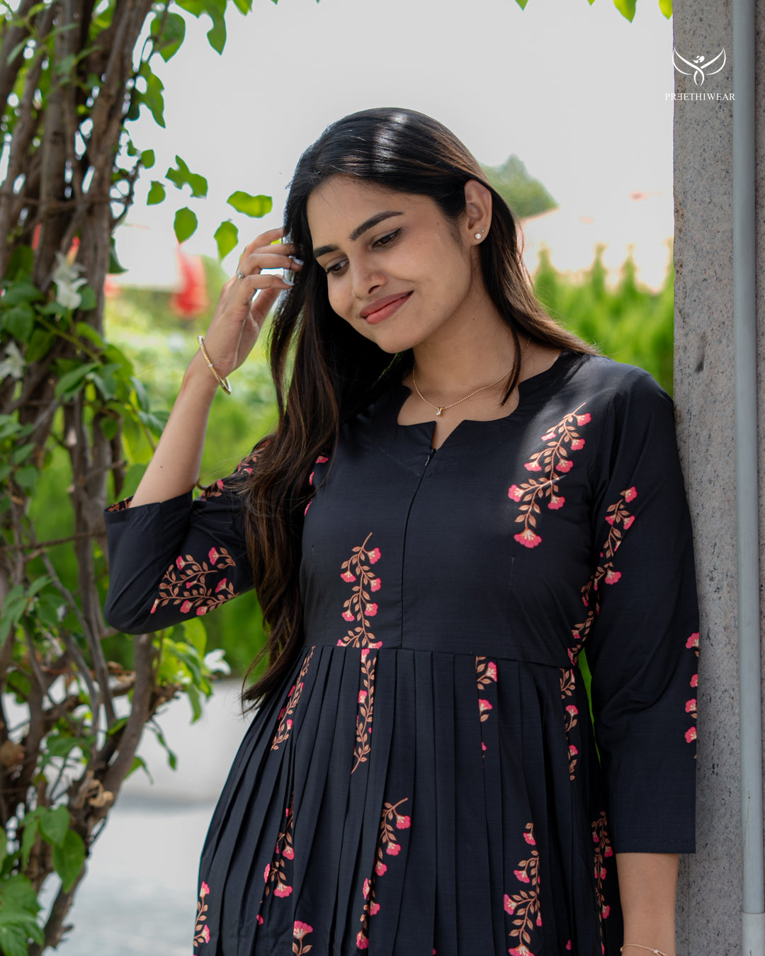 Sravanthi Maternity Dress with center Zip