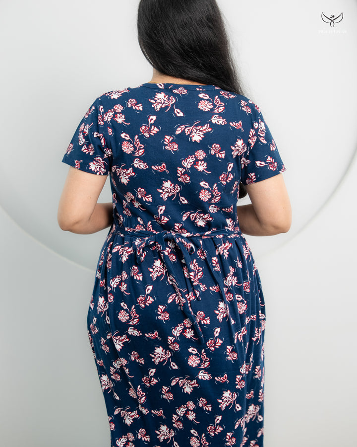 Thulasi  SoftCotton Full Length Maternity Loungewear