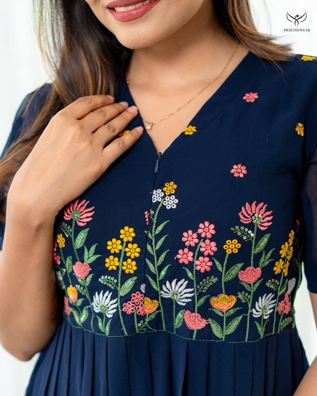 Nistara Maternity Dress with center Zip