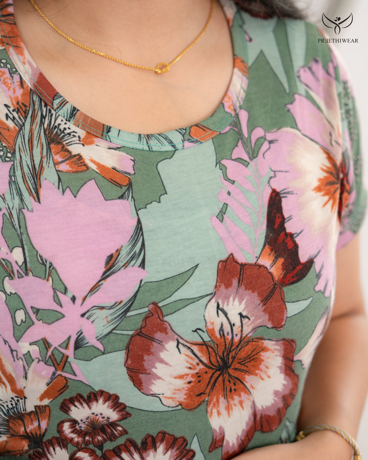 Rasha1 Soft Cotton Full Length Maternity Loungewear