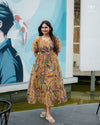 Ruba1 Kalamkari Maternity Dress