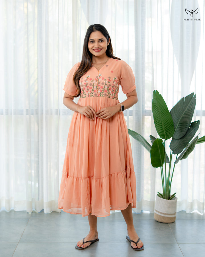 Zivya Maternity Dress with center Zip