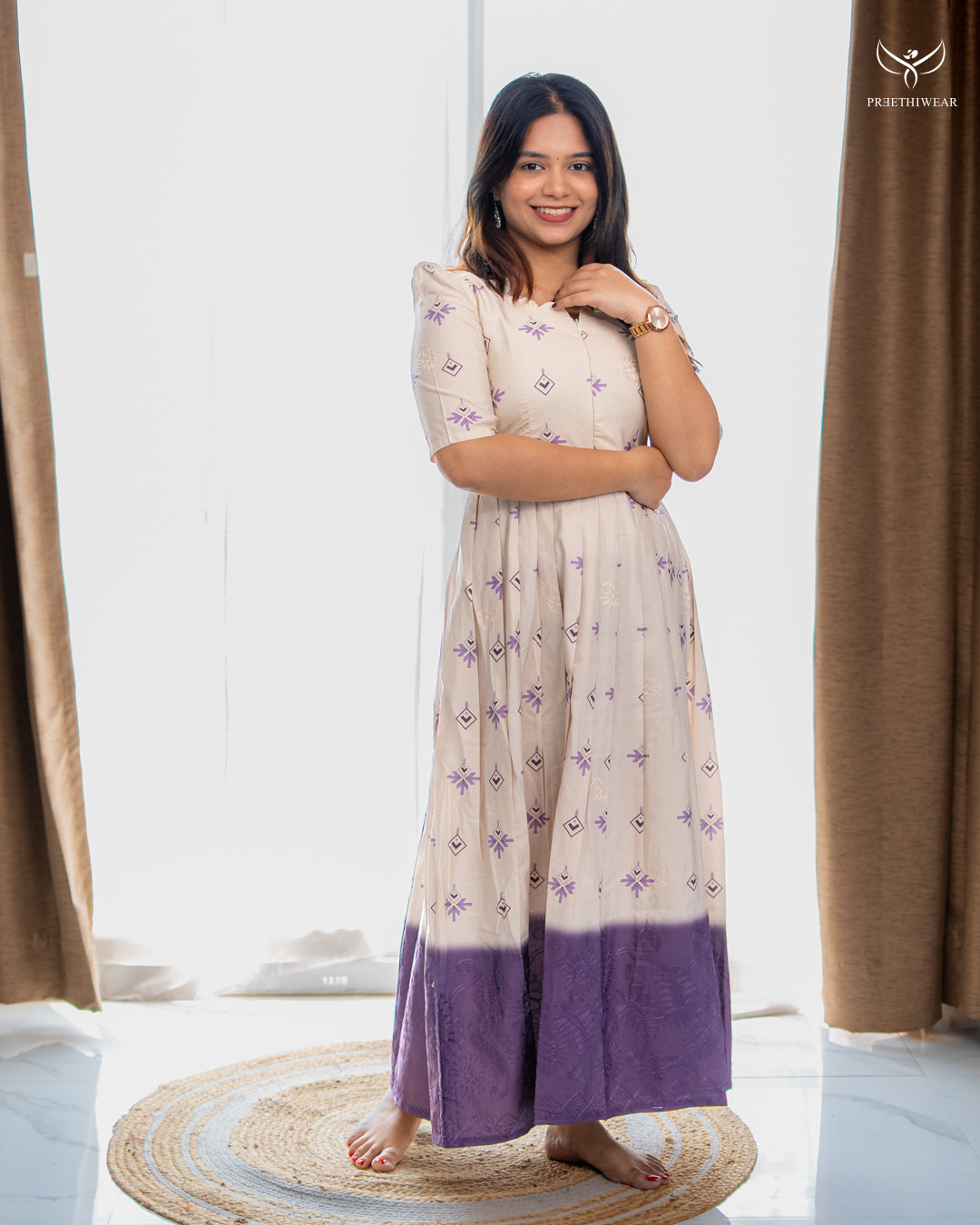 Dhanya Maternity Dress with center Zip