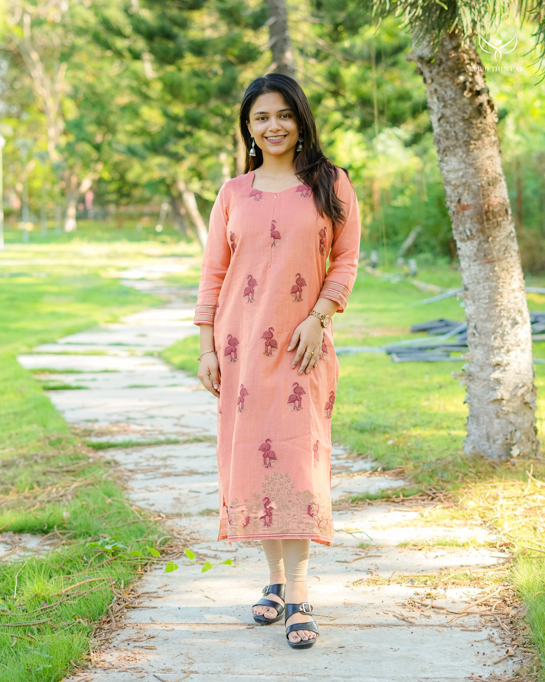 Dhaarani Maternity Dress with center Zip