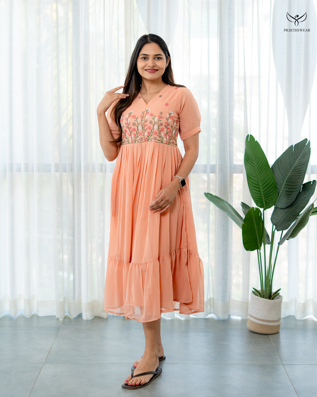 Zivya Maternity Dress with center Zip