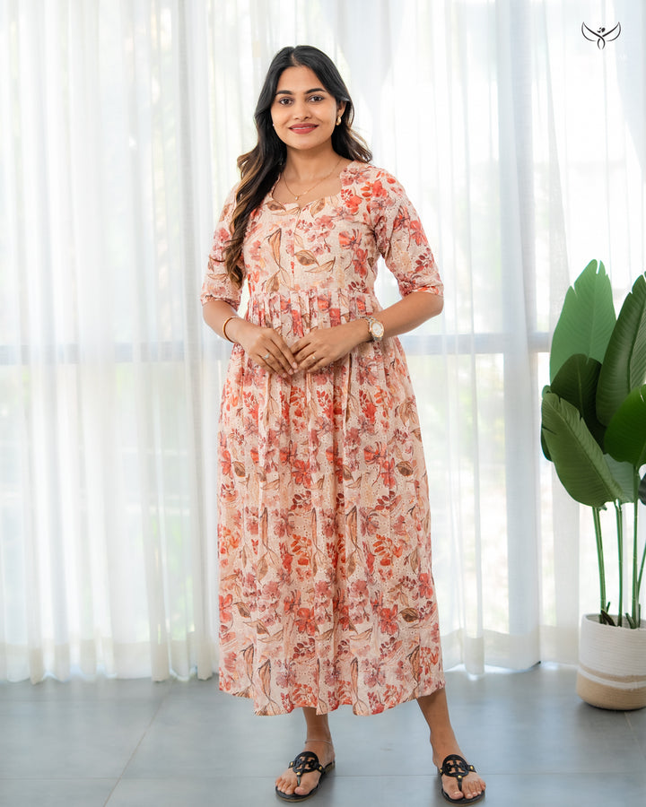 Reema2 Maternity Dress with center Zip