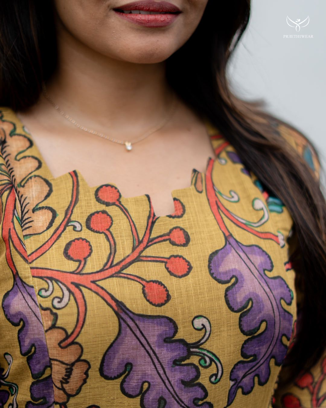 Ruba1 Kalamkari Maternity Dress