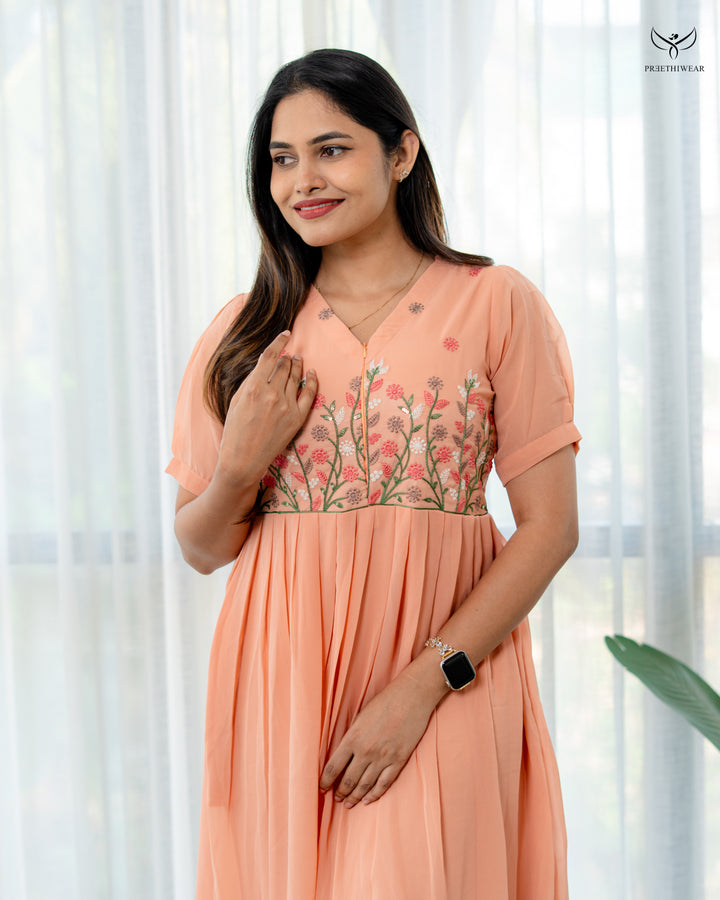 Zivya Maternity Dress with center Zip