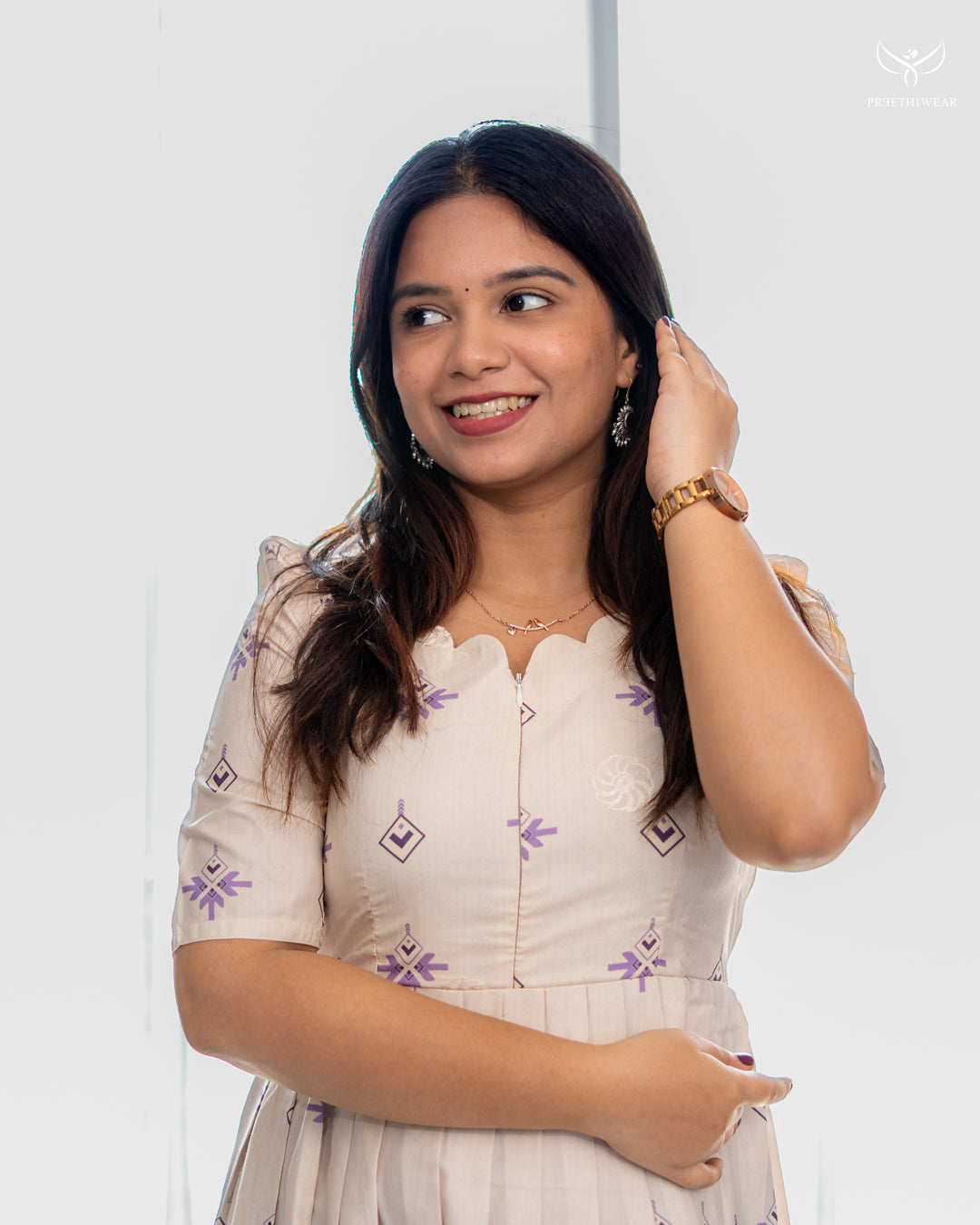 Dhanya Maternity Dress with center Zip
