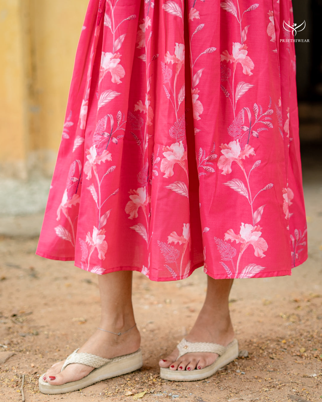 Anoop Maternity Dress with center Button