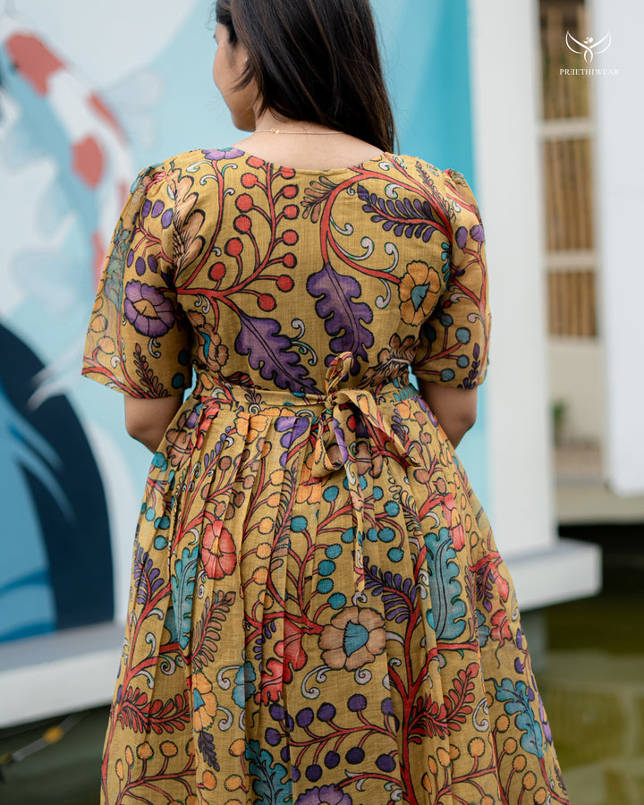 Ruba1 Kalamkari Maternity Dress