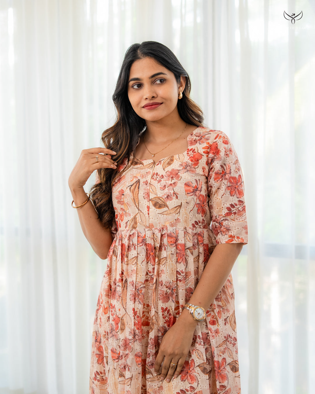 Reema2 Maternity Dress with center Zip