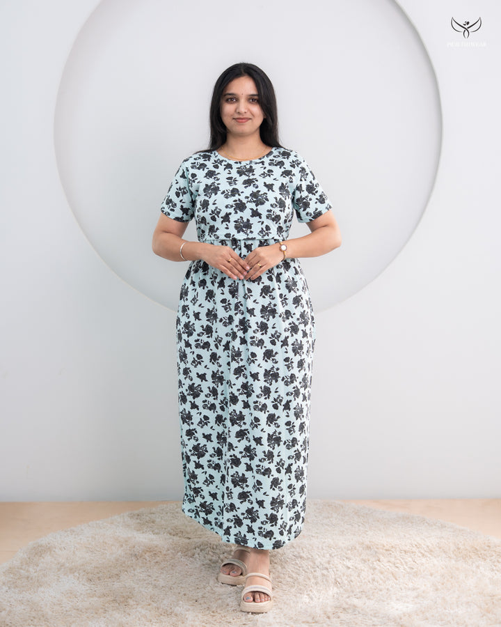 Srinithi1 Soft Cotton Full Length Maternity Loungewear