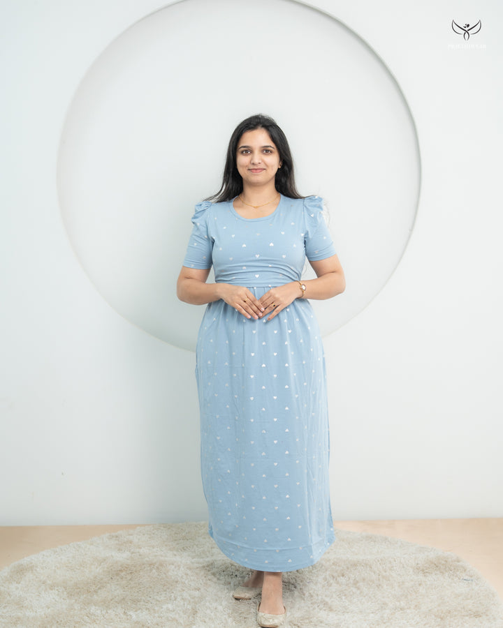 Mehala1  SoftCotton Full Length Maternity Loungewear