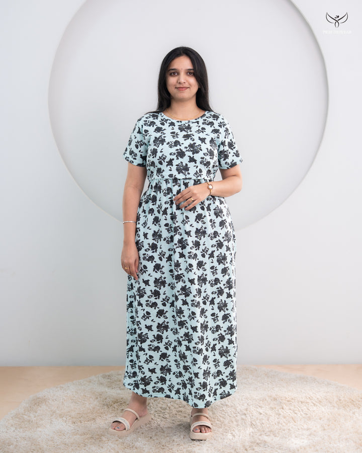 Srinithi1 Soft Cotton Full Length Maternity Loungewear