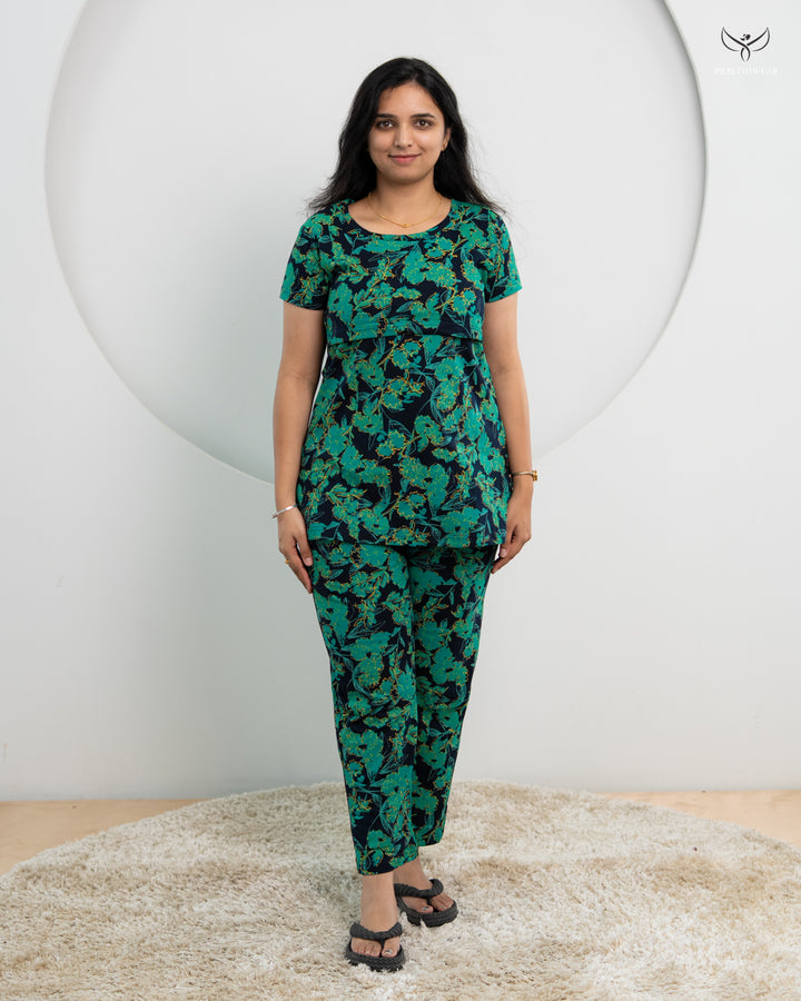 Haritha Soft Cotton Maternity Top Pant Set
