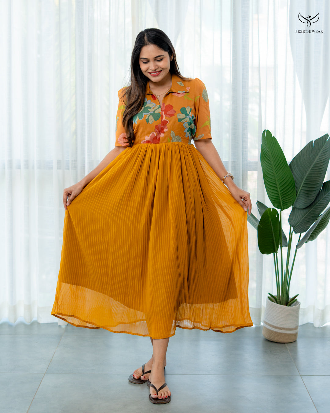 Nivana Maternity Dress with center Zip