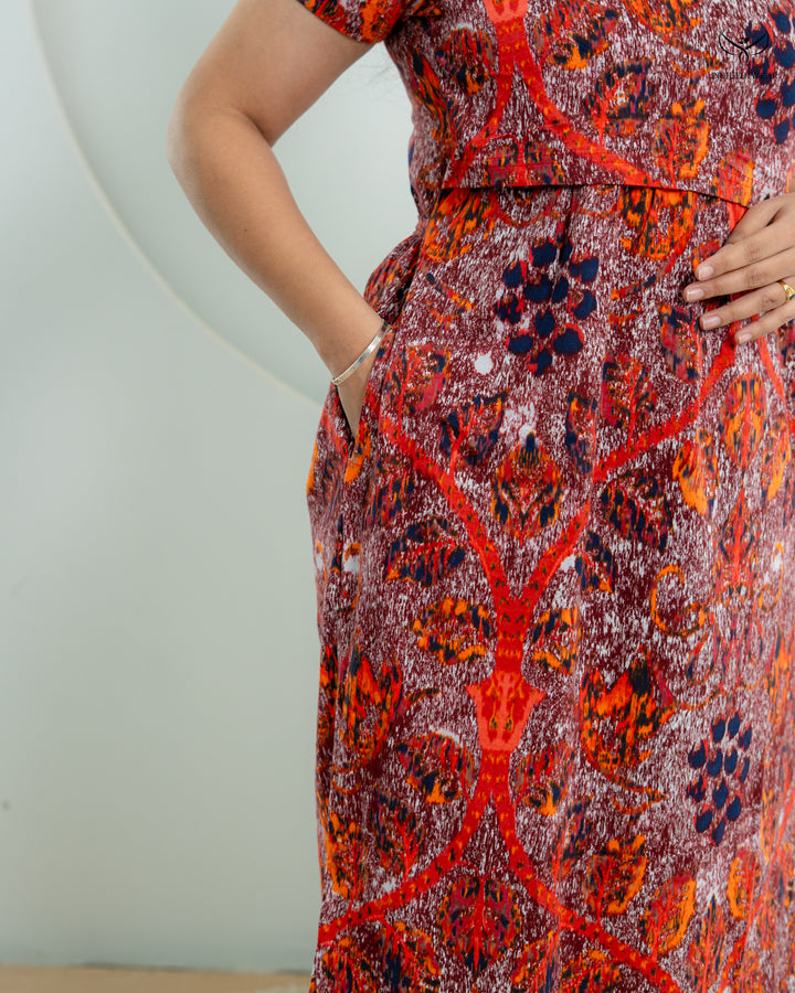 Akhi  Soft Cotton Calf Length Maternity Loungewear