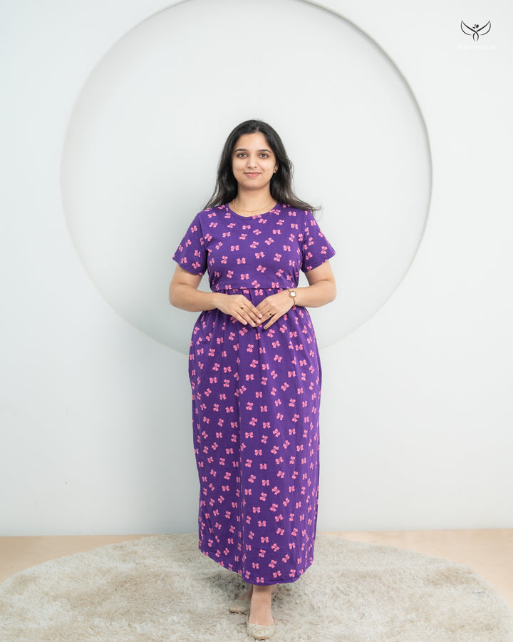 Nyrah1  Soft Cotton Full Length Maternity Loungewear