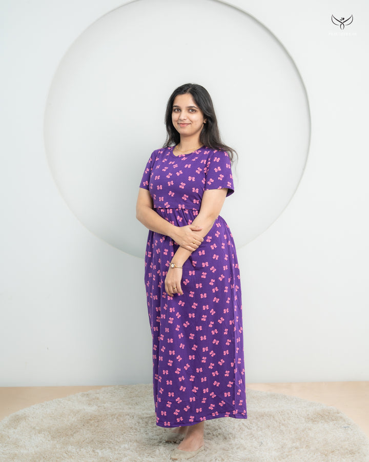 Nyrah1  Soft Cotton Full Length Maternity Loungewear