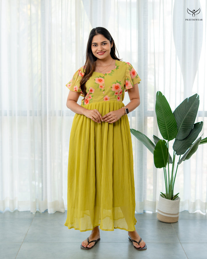 Liraya Maternity Dress with center Zip