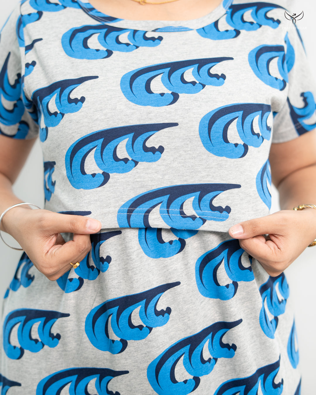 Rejina1  SoftCotton Full Length Maternity Loungewear