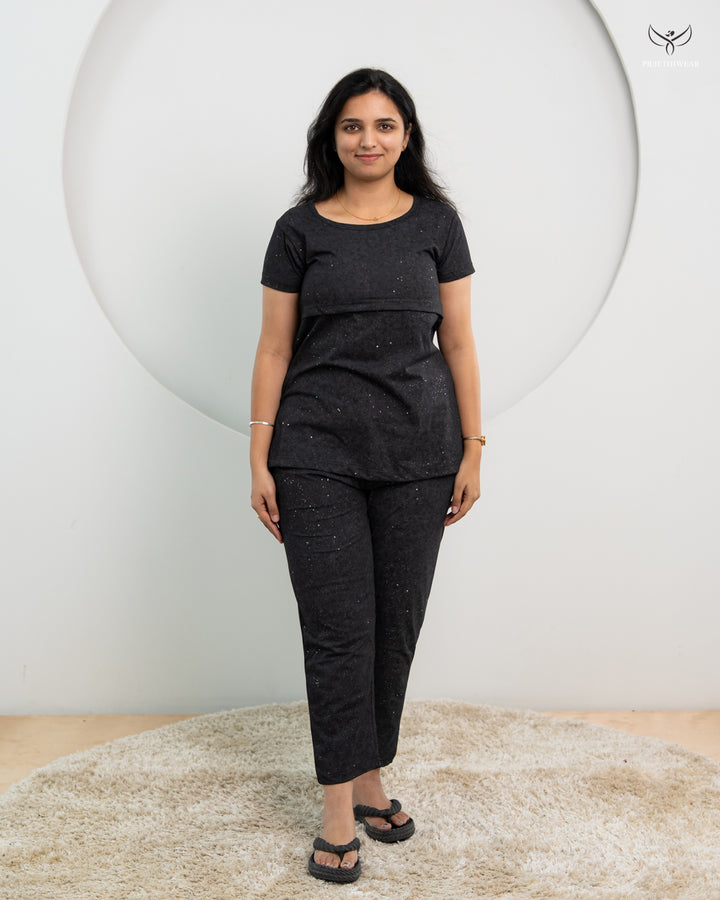 Indraja  SoftCotton Maternity Top Pant Set