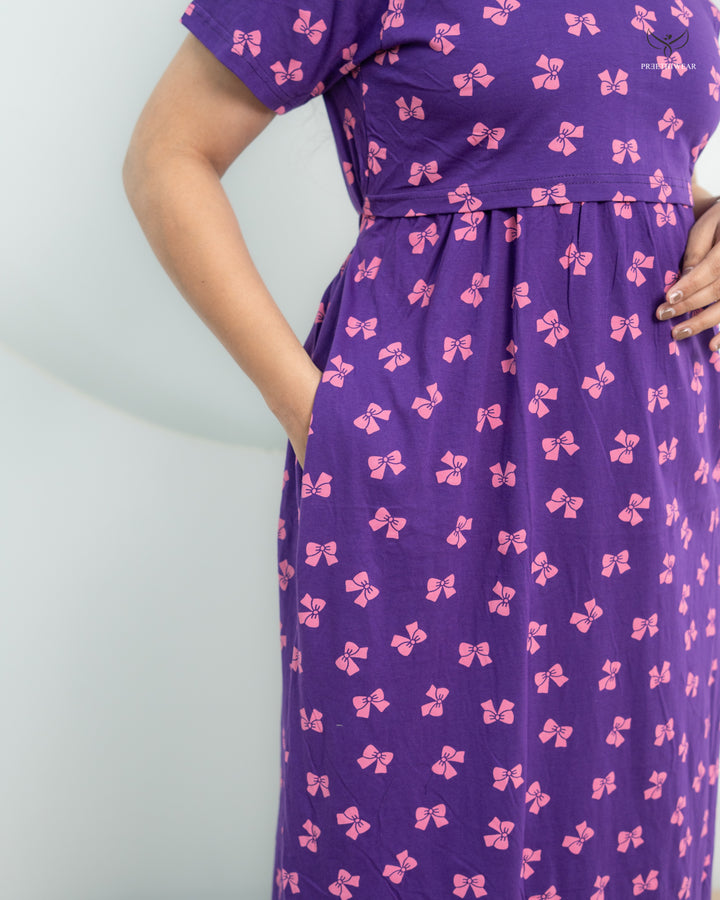 Nyrah1  Soft Cotton Full Length Maternity Loungewear
