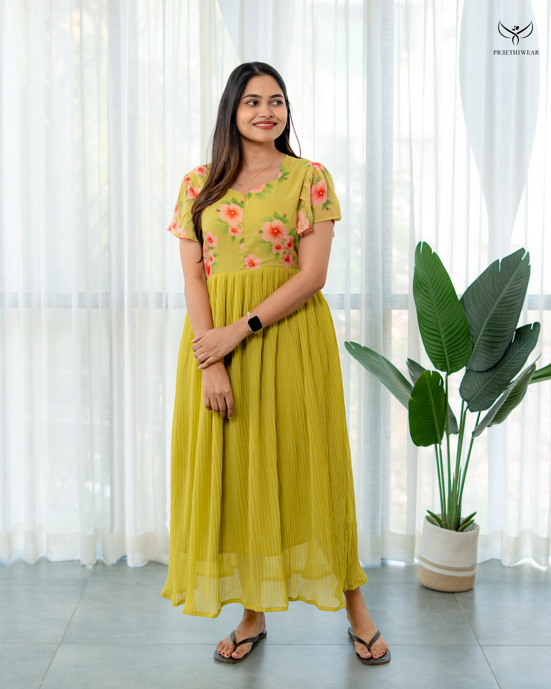 Liraya Maternity Dress with center Zip