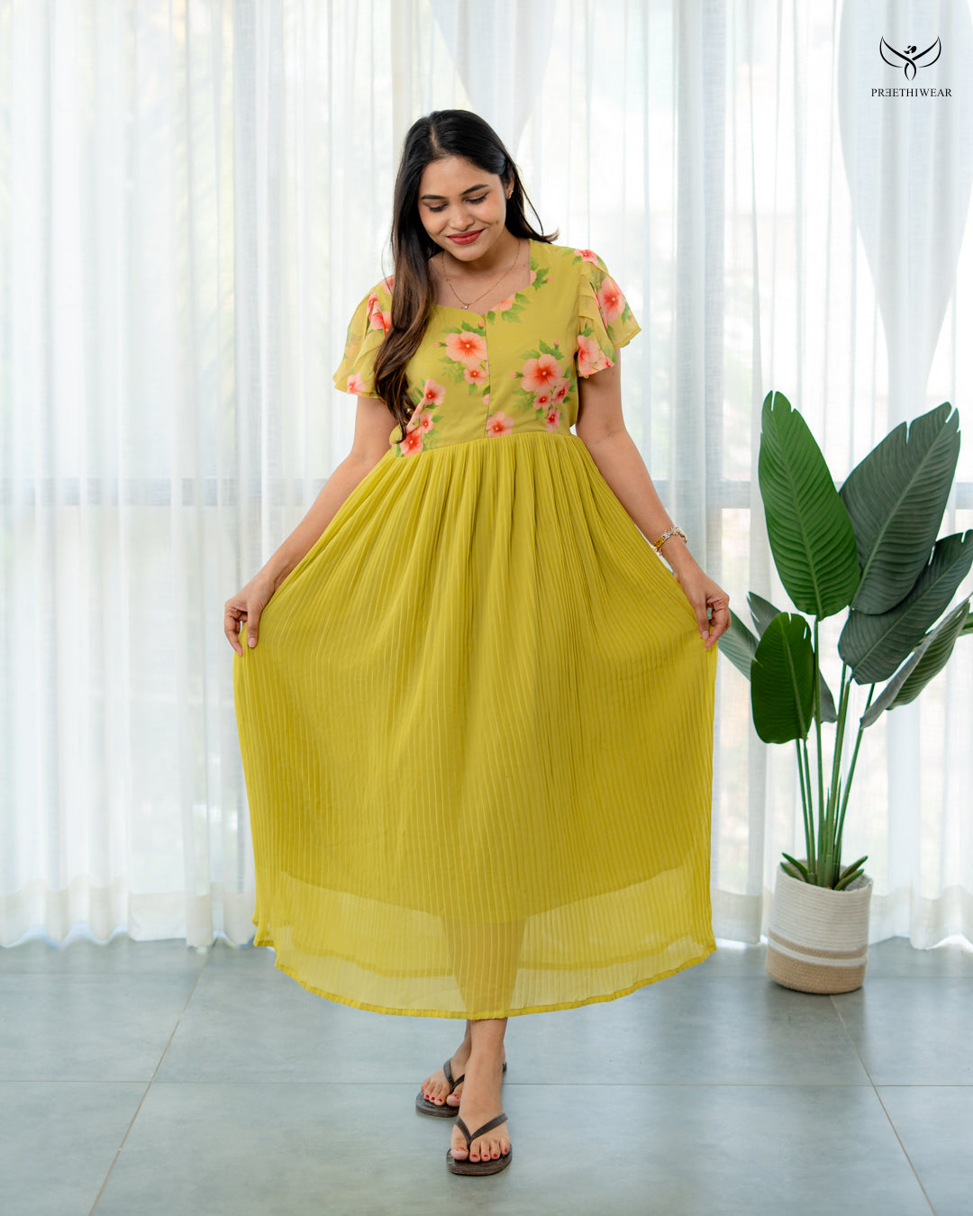 Liraya Maternity Dress with center Zip