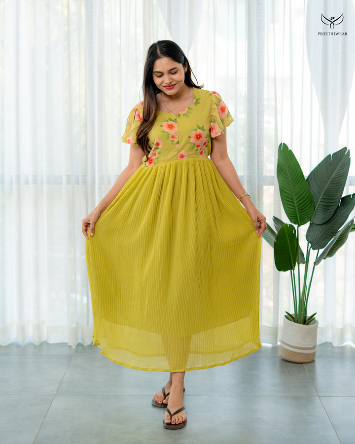 Liraya Maternity Dress with center Zip