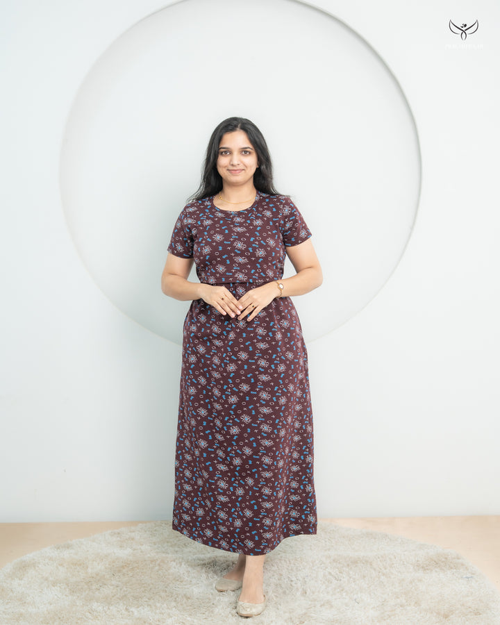 Bindita1  Soft Cotton Full Length Maternity Loungewear