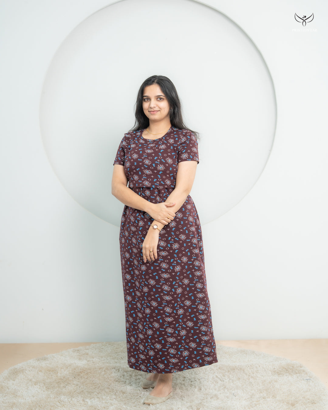 Bindita1  Soft Cotton Full Length Maternity Loungewear