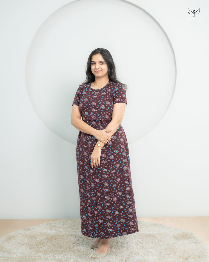 Bindita1  Soft Cotton Full Length Maternity Loungewear