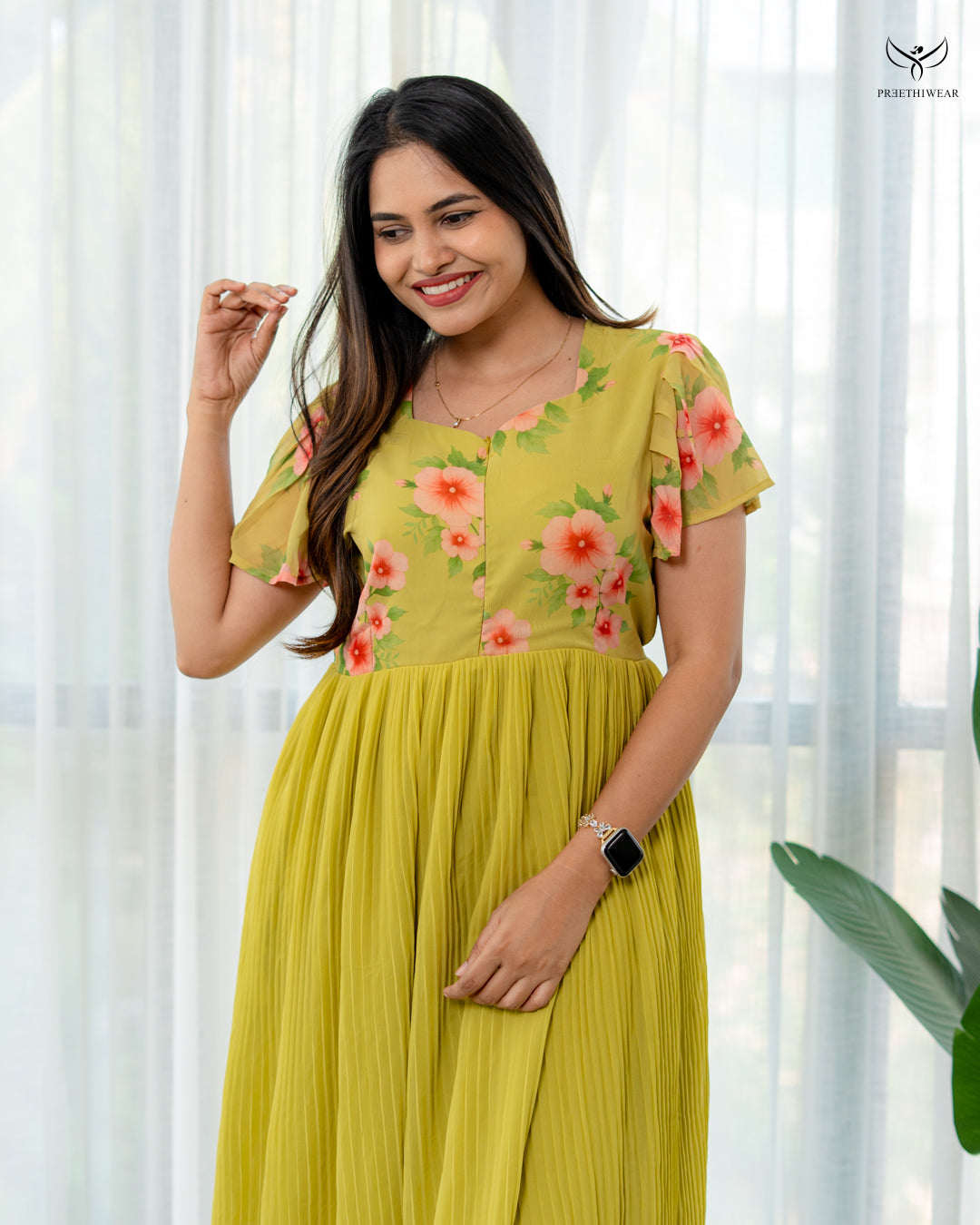 Liraya Maternity Dress with center Zip