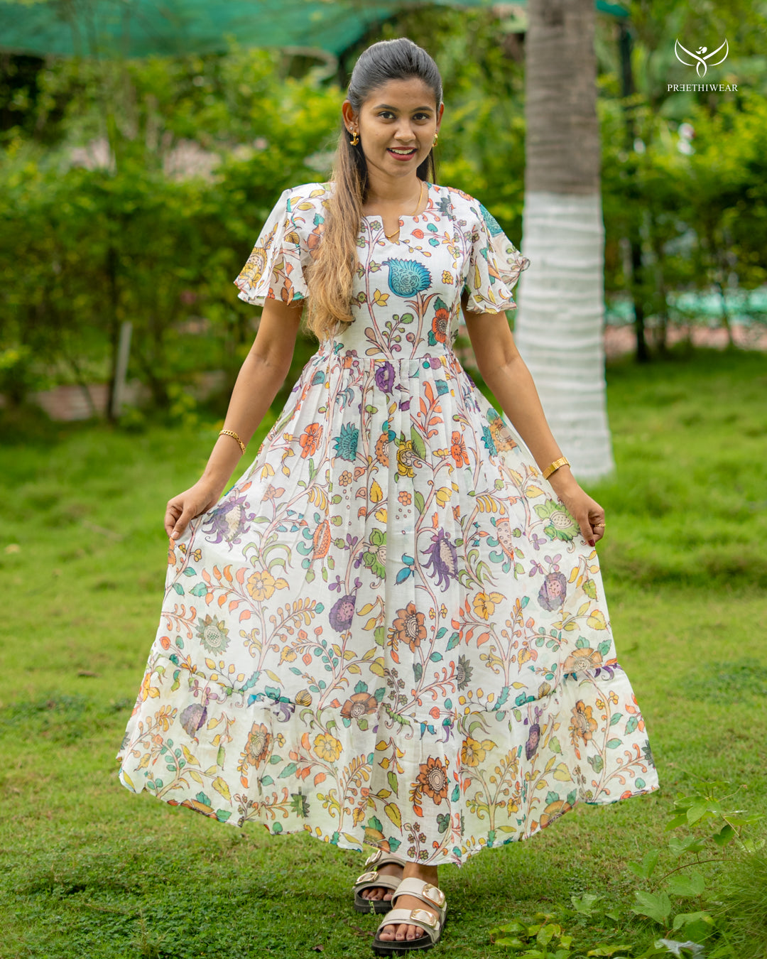 Nilofar Kalamkari Maternity Dress