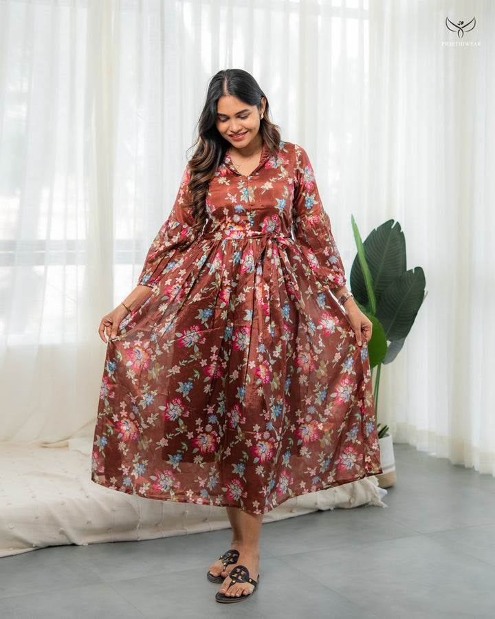 Sabi  Maternity Dress with center Zip