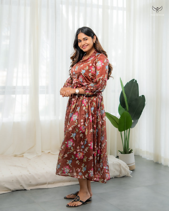 Sabi  Maternity Dress with center Zip