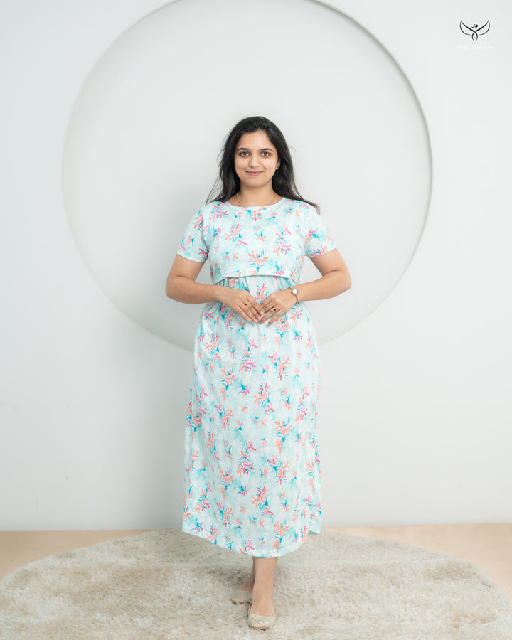 Athulya2  SoftCotton Full Length Maternity Loungewear