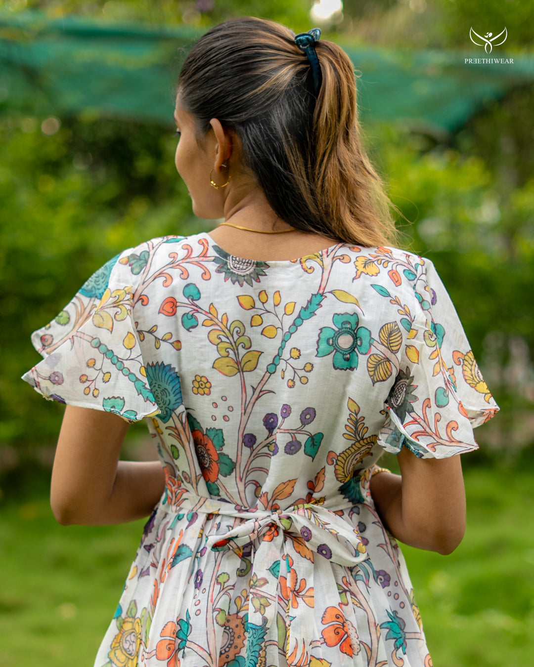 Nilofar Kalamkari Maternity Dress