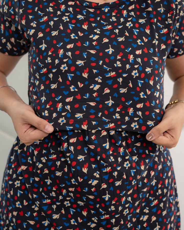 Nuha Soft Cotton Full Length Maternity Loungewear