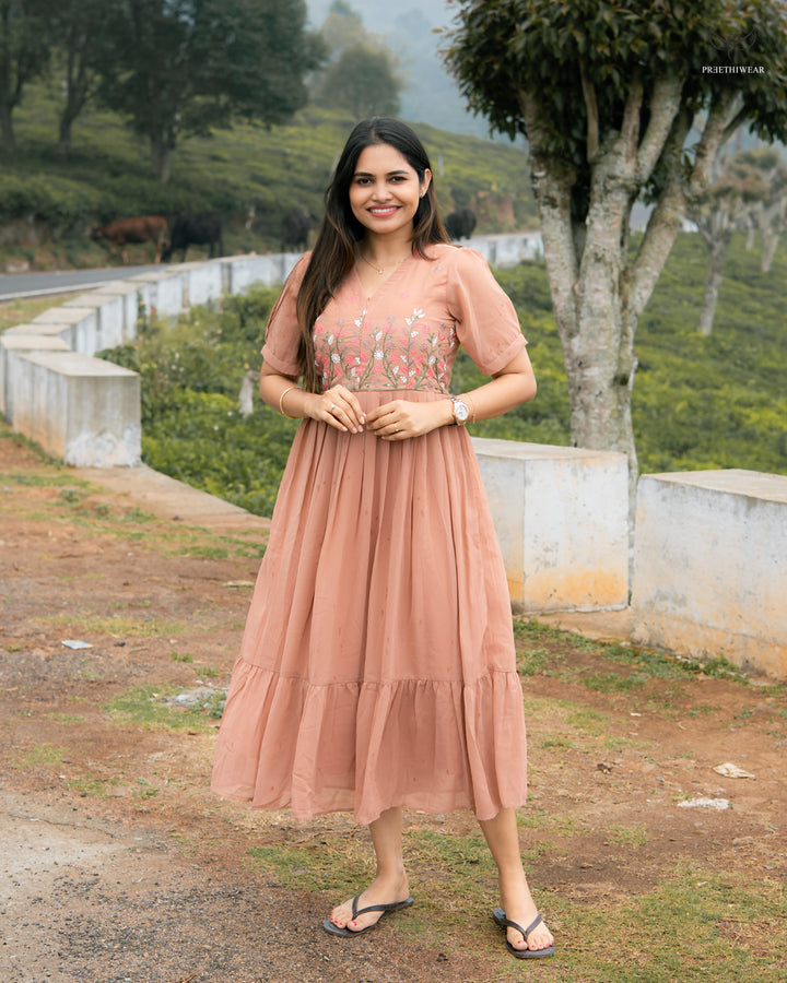 Jagruti Maternity Dress with center Zip