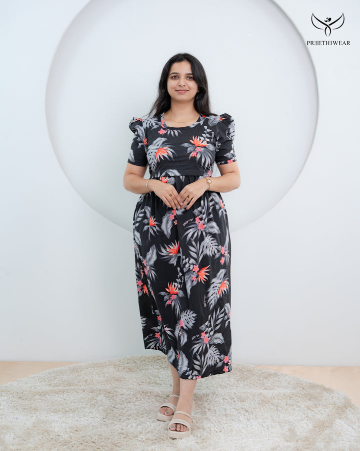 Ridita SoftCotton Calf Length Maternity Loungewear